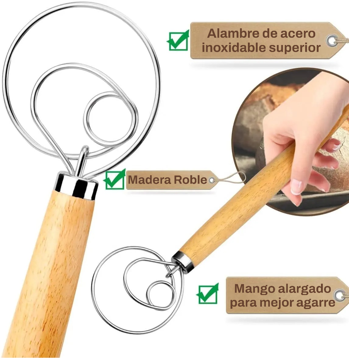 Batidor Mezclador de Masa - Imagen 3