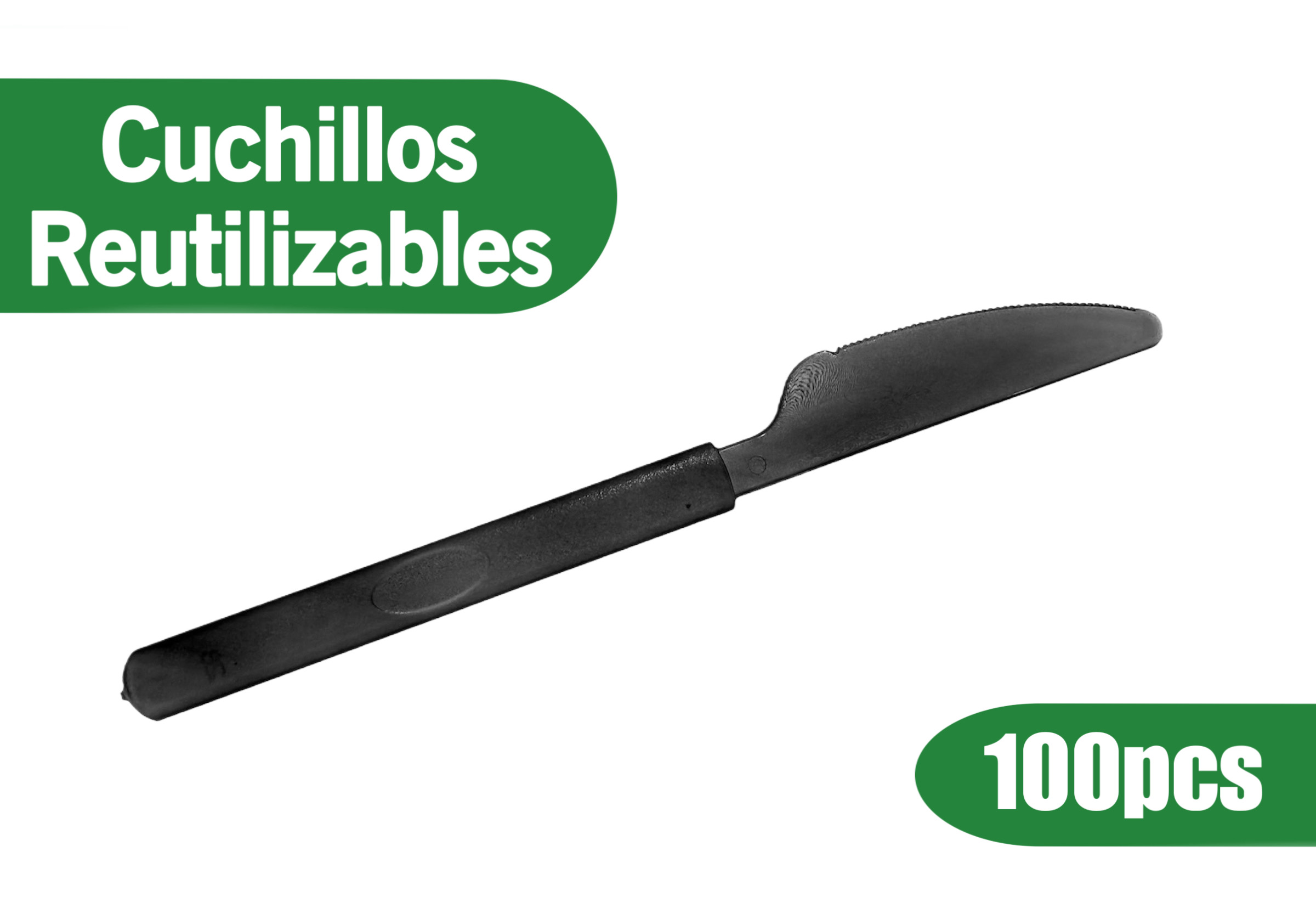 Cuchillo Desechable Plástico Pack 100 unidades